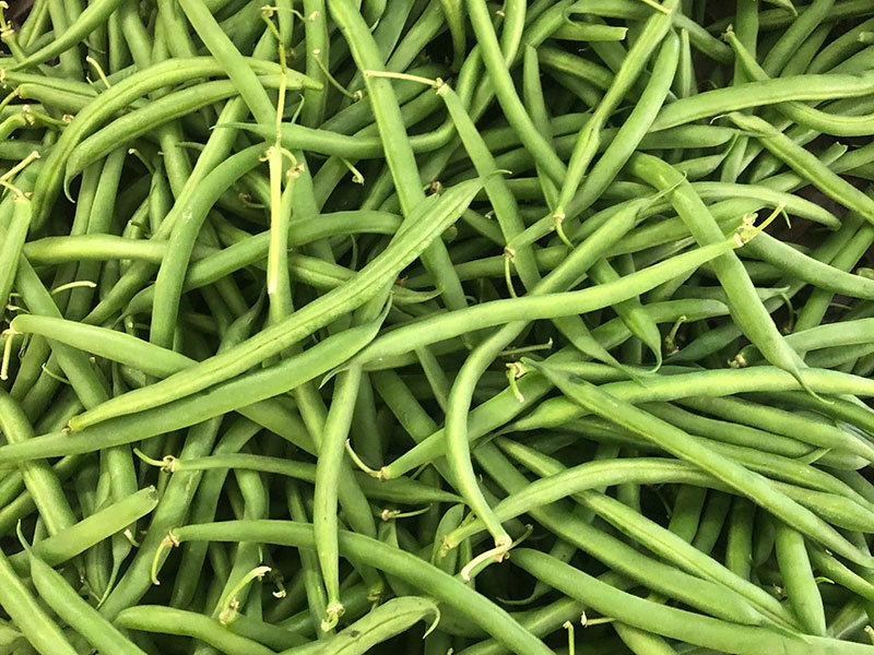 Closeup of green beans